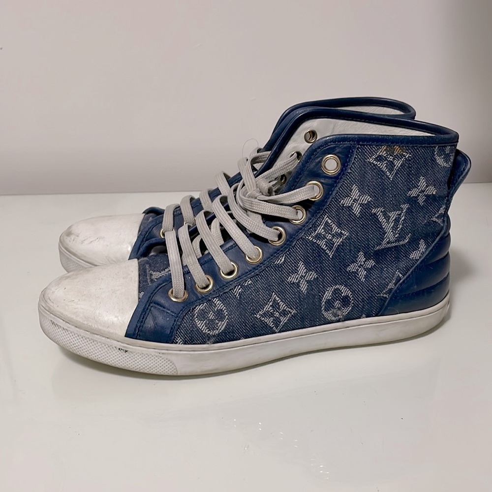 Louis Vuitton denim monogram high tops EU 36